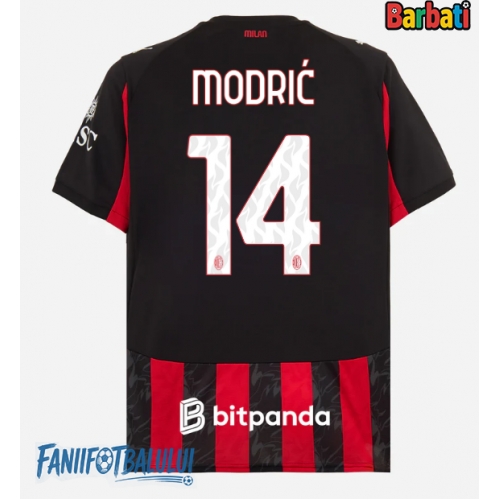 AC Milan Luka Modric #14 Tricou Fotbal Replică 2025-26 Barbati Acasa AC Milan Luka Modric #14 Tricou Fotbal Replică 2025-26 Barbati Acasa